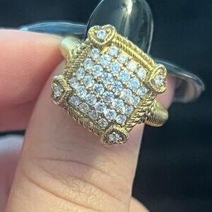 JUDITH RIPKA CUBIC ZIRCONIA GOLD RING SIZE 7